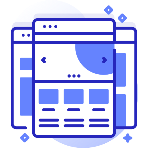 representation of a simple, multi-page website