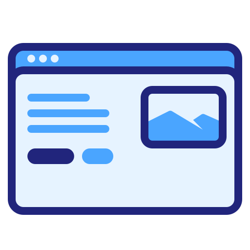 representation of a simple one page website